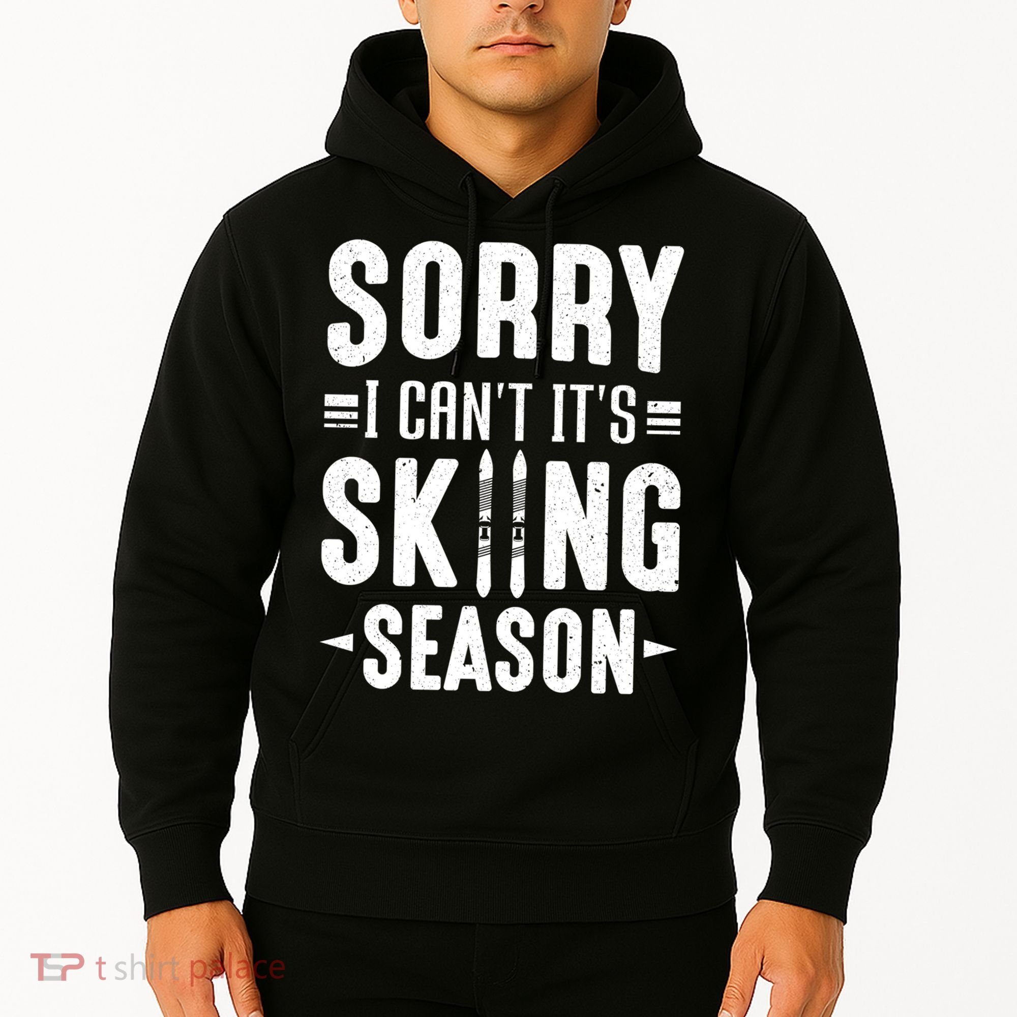 Sory I Cant Its Skiing Season Funny Skiing Gift Hoodie