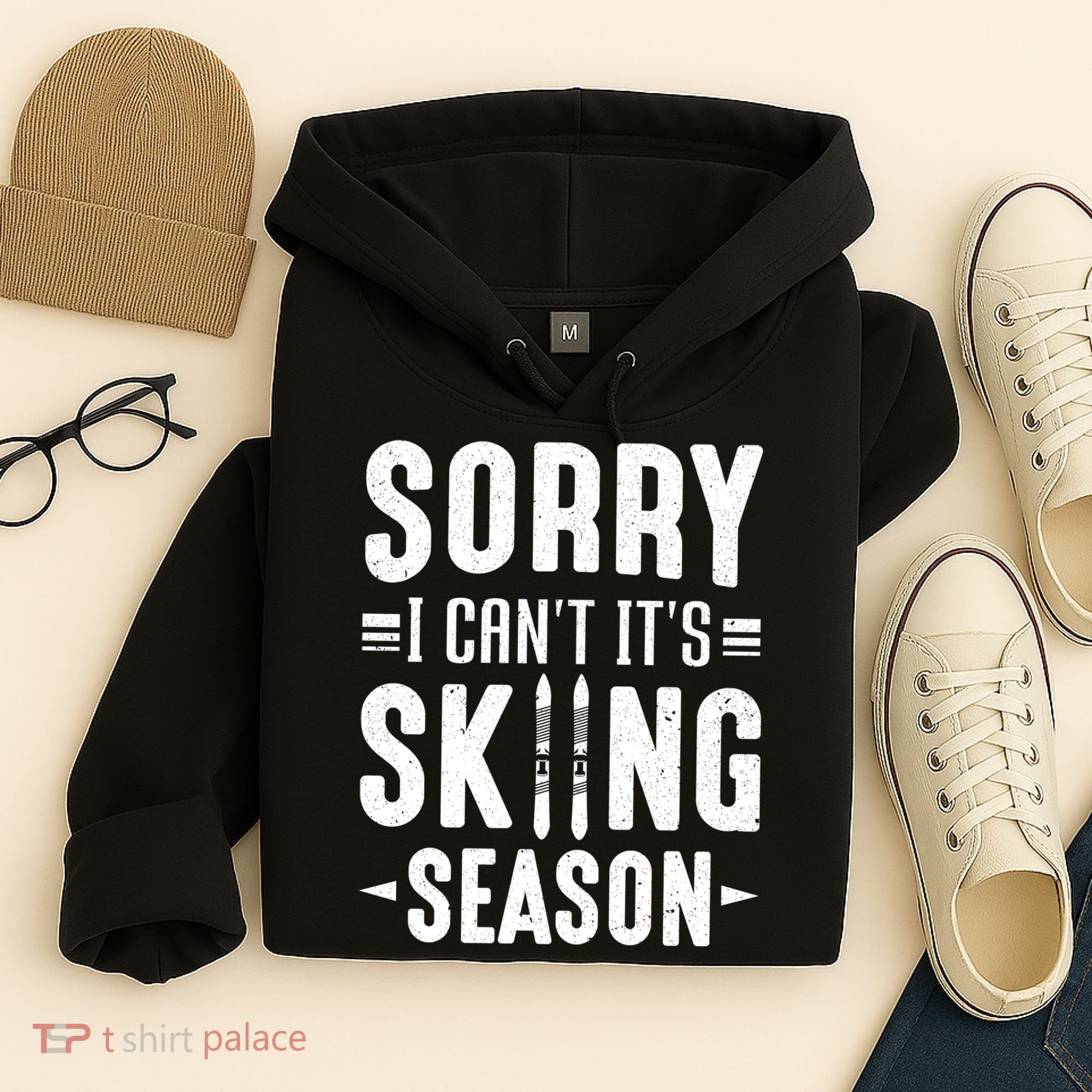 Sory I Cant Its Skiing Season Funny Skiing Gift Hoodie