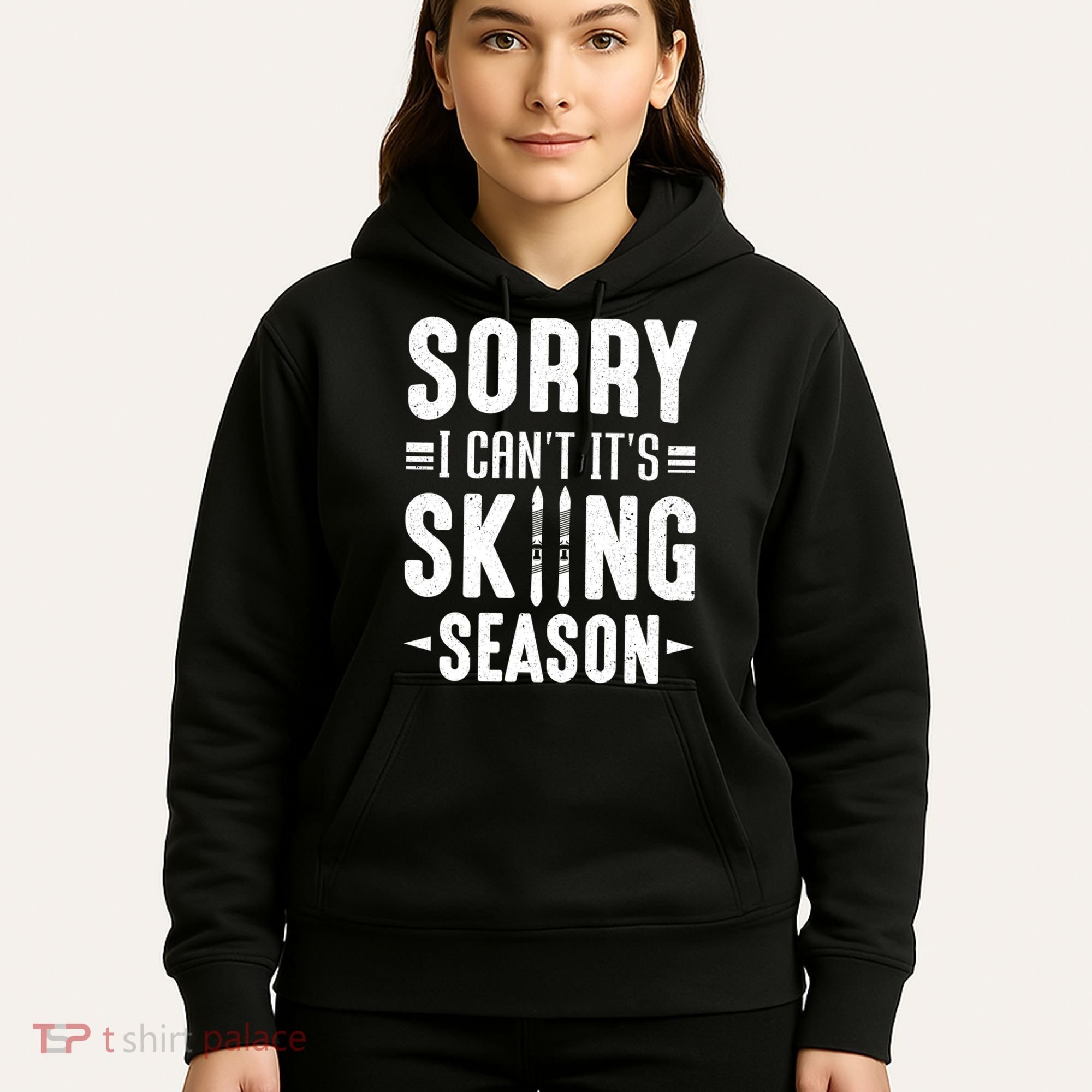 Sory I Cant Its Skiing Season Funny Skiing Gift Hoodie