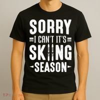Sory I Cant Its Skiing Season Funny Skiing Gift T-Shirt thumb 3