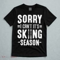 Sory I Cant Its Skiing Season Funny Skiing Gift T-Shirt thumb 5