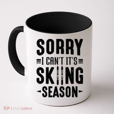 Sory I Cant Its Skiing Season Funny Skiing Gift Coffee Mug