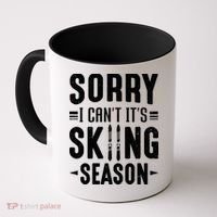 Sory I Cant Its Skiing Season Funny Skiing Gift Coffee Mug thumb 0