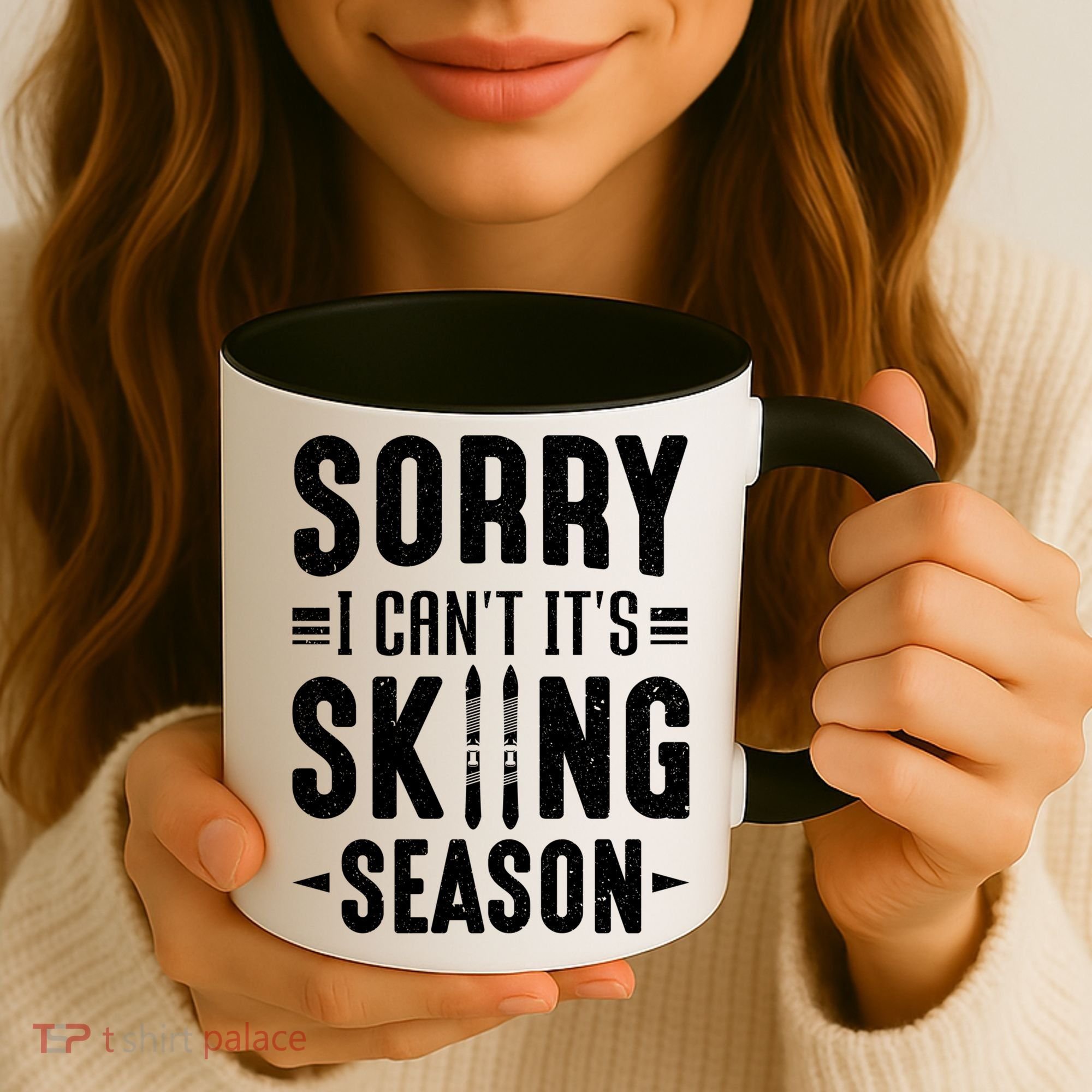 Sory I Cant Its Skiing Season Funny Skiing Gift Coffee Mug