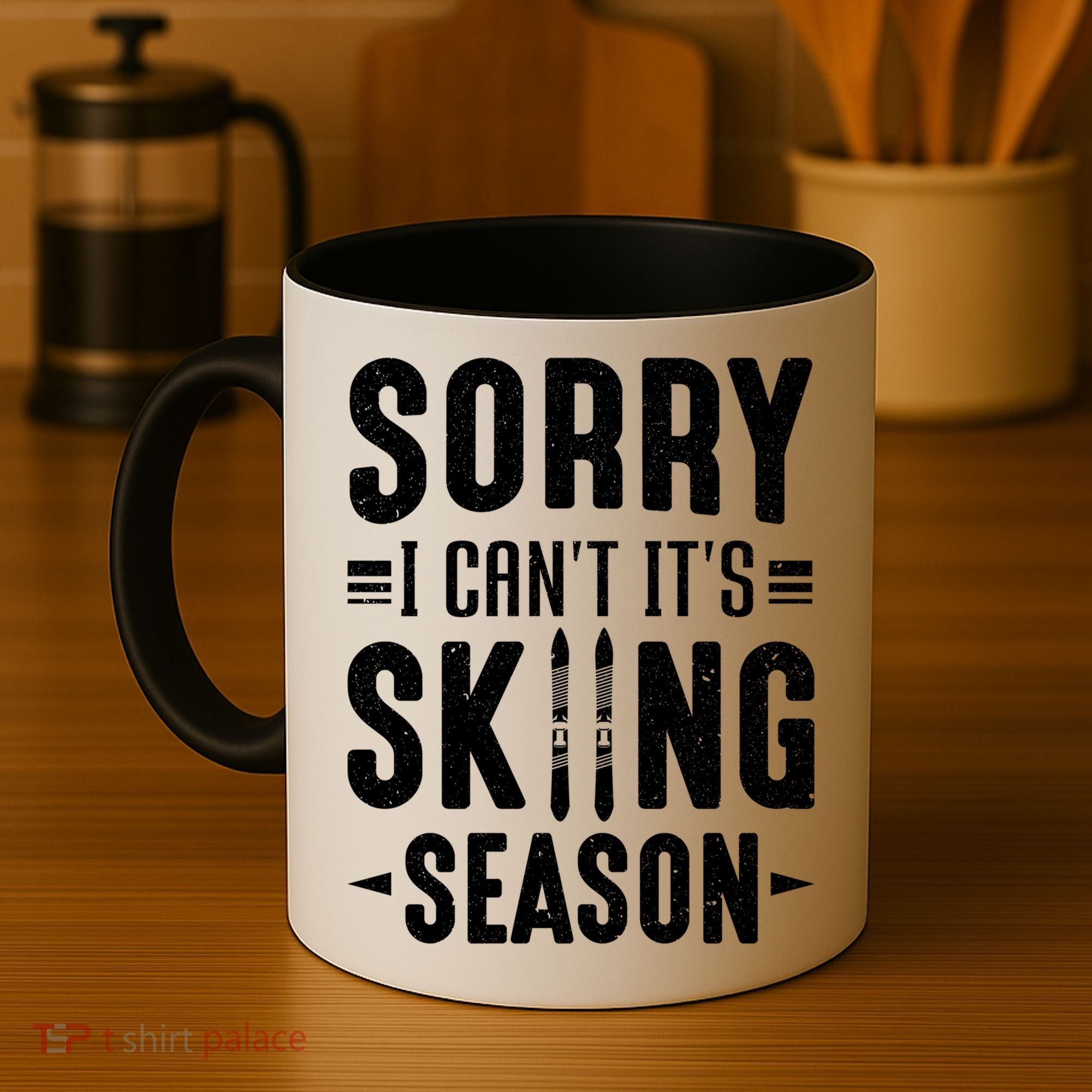 Sory I Cant Its Skiing Season Funny Skiing Gift Coffee Mug