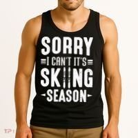 Sory I Cant Its Skiing Season Funny Skiing Gift Tank Top thumb 3