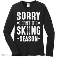 Sory I Cant Its Skiing Season Funny Skiing Gift Women's Long Sleeve Shirt thumb 0