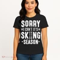 Sory I Cant Its Skiing Season Funny Skiing Gift Women's T-Shirt thumb 4
