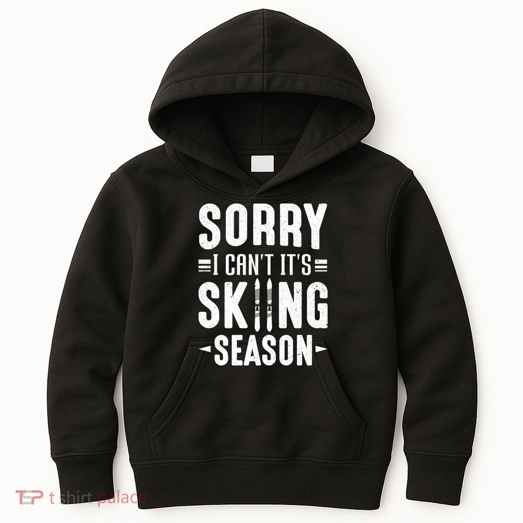 Sory I Cant Its Skiing Season Funny Skiing Gift Kids Hoodie