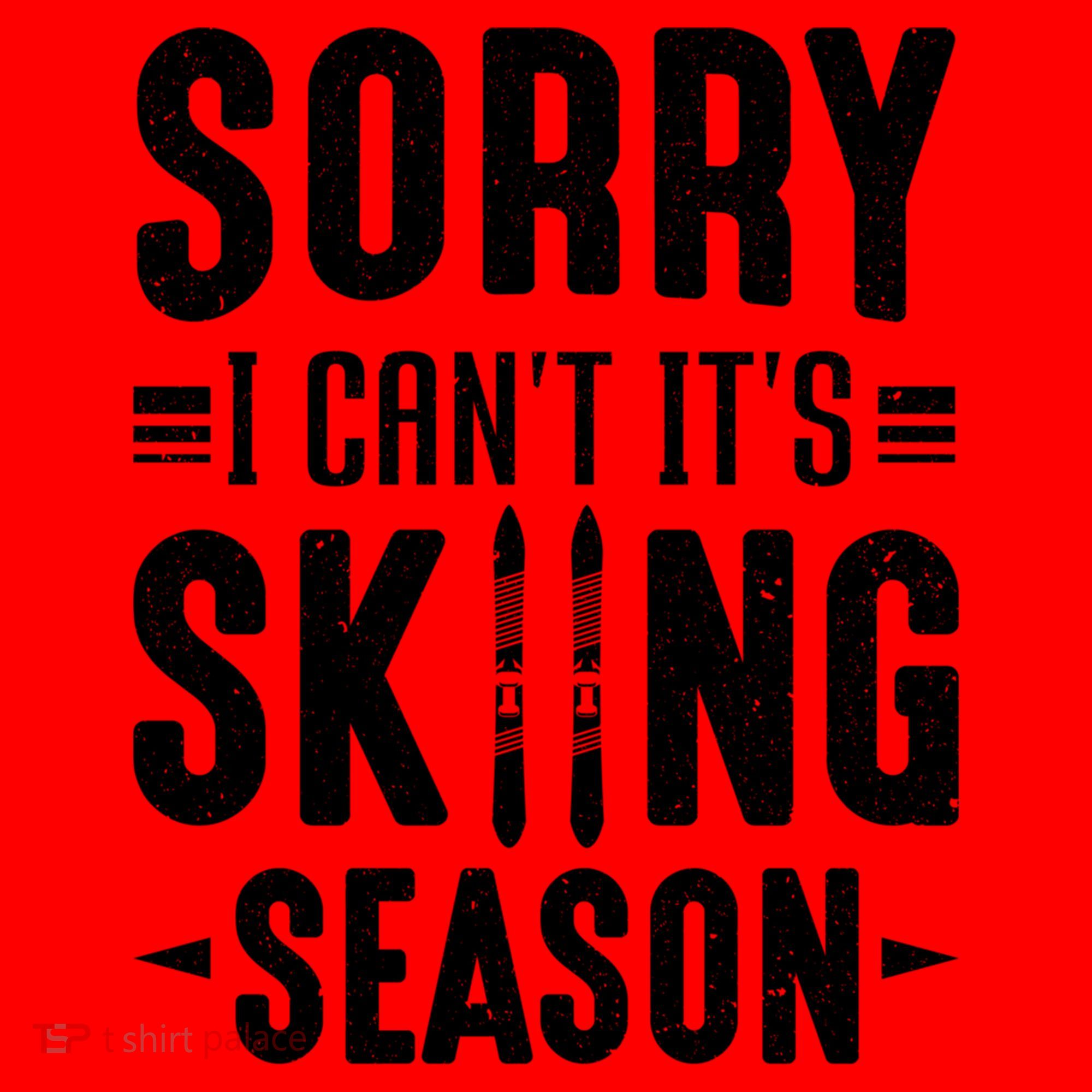 Sory I Cant Its Skiing Season Funny Skiing Gift Santa Hat