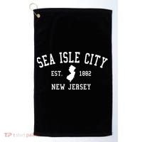 Sea Isle City New Jersey Collegiate Gift Great Gift Golf Towel thumb 0
