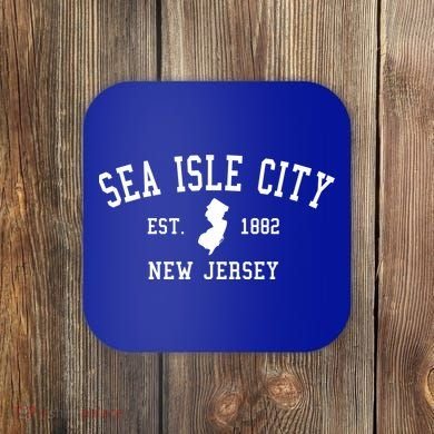 Sea Isle City New Jersey Collegiate Gift Great Gift Coaster