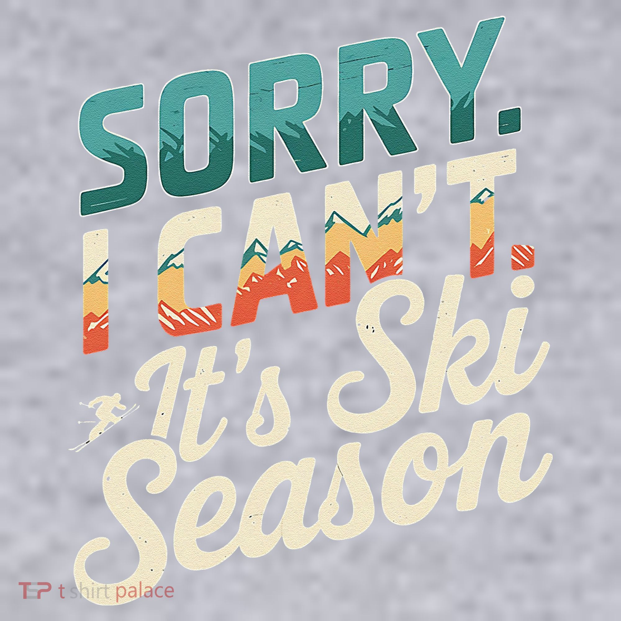 Sorry I CanT ItS Ski Season Winter Sports Women's Racerback Cropped Tank