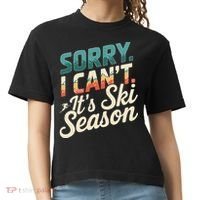 Sorry I CanT ItS Ski Season Winter Sports Comfort Colors Boxy T-Shirt thumb 0