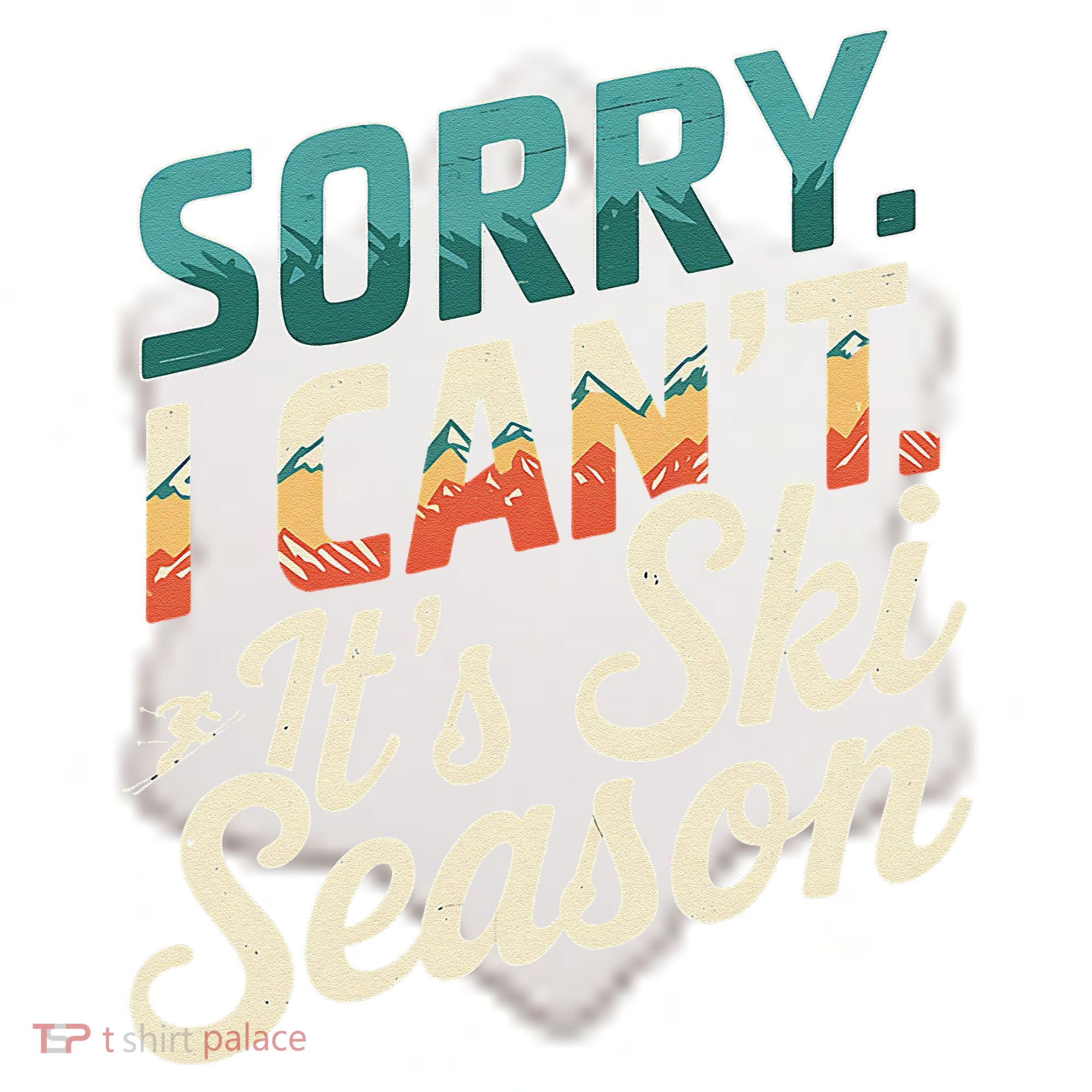 Sorry I CanT ItS Ski Season Winter Sports Ceramic Ornament