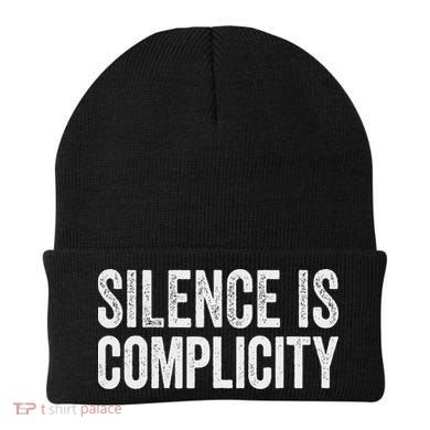 Silence Is Complicity Resist March Protest Vote 2020 Beanie
