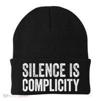 Silence Is Complicity Resist March Protest Vote 2020 Beanie thumb 0