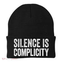 Silence Is Complicity Resist March Protest Vote 2020 Beanie thumb 0