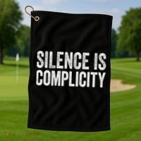 Silence Is Complicity Resist March Protest Vote 2020 Golf Towel thumb 1