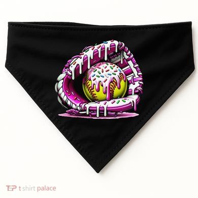 Softball  Ice Cream Sprinkles Softball Glove Gift USA-Made Doggie Bandana