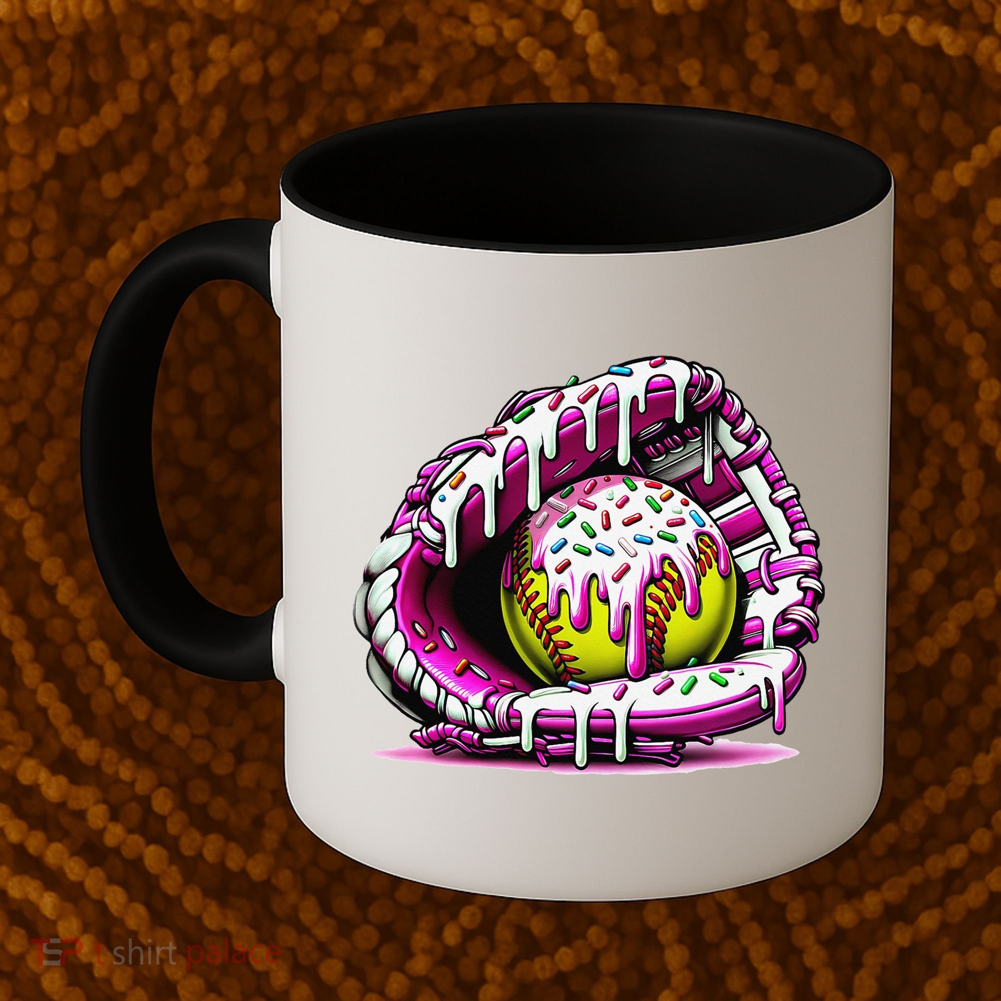 Softball  Ice Cream Sprinkles Softball Glove Gift Coffee Mug