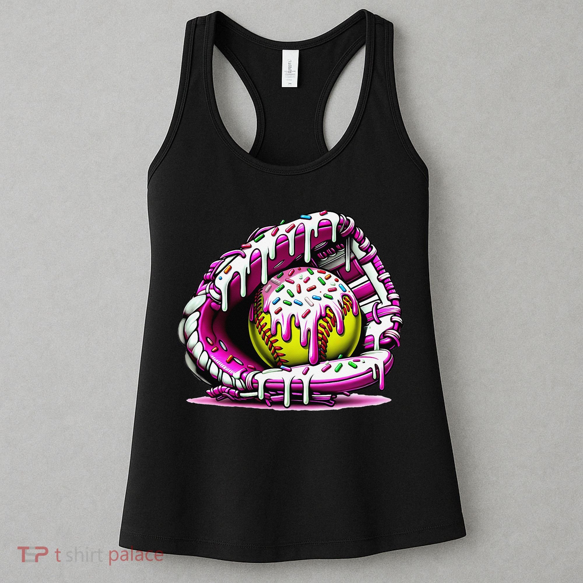 Softball  Ice Cream Sprinkles Softball Glove Gift Women's Tank Top