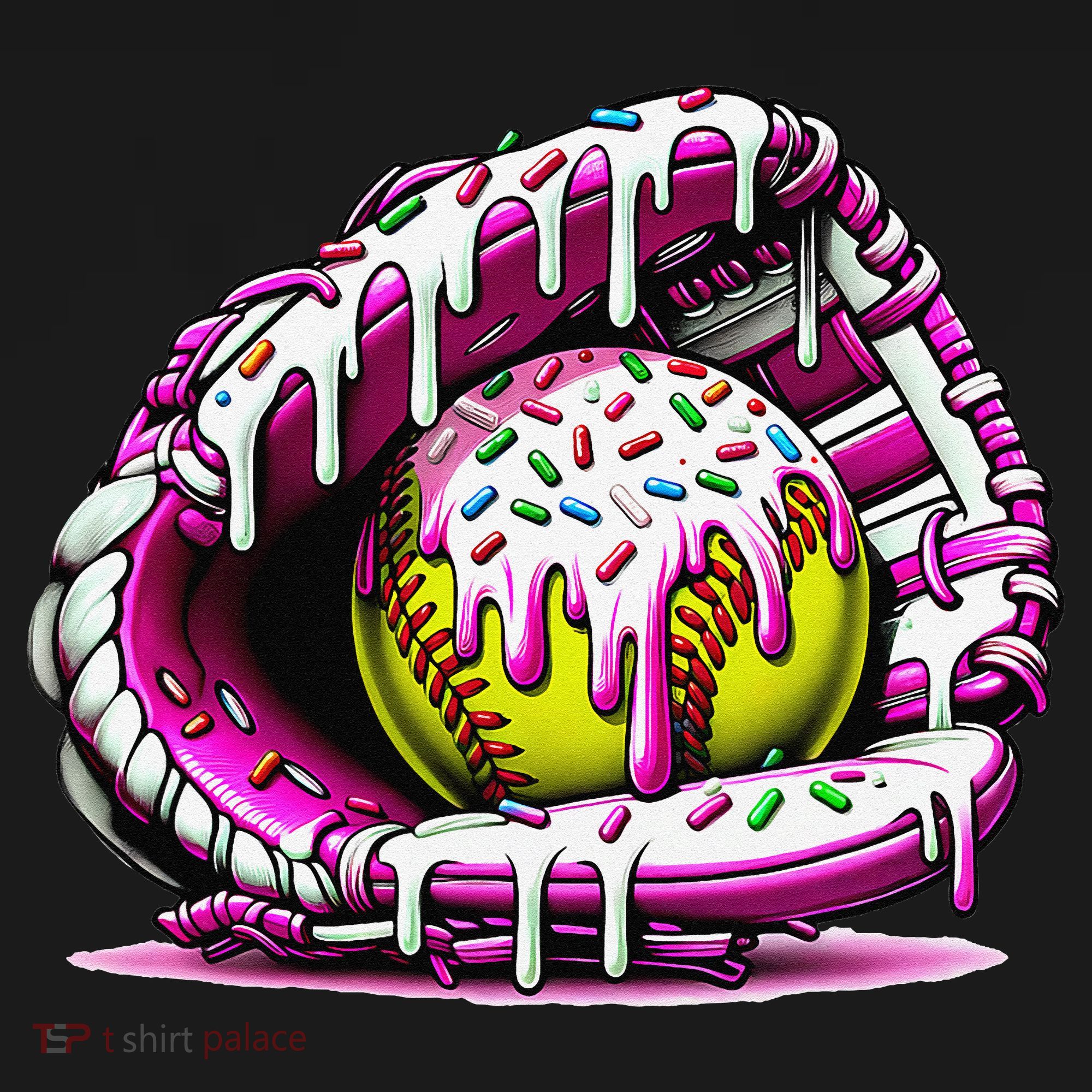 Softball  Ice Cream Sprinkles Softball Glove Gift Women's Tank Top