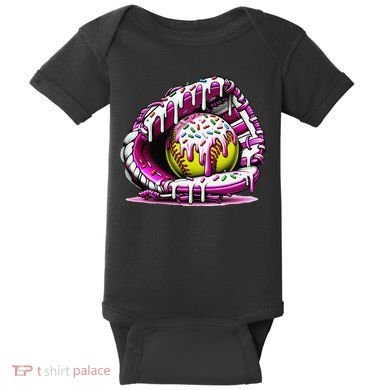 Softball  Ice Cream Sprinkles Softball Glove Gift Baby Bodysuit