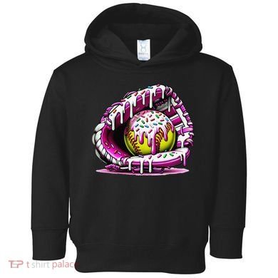 Softball  Ice Cream Sprinkles Softball Glove Gift Toddler Hoodie