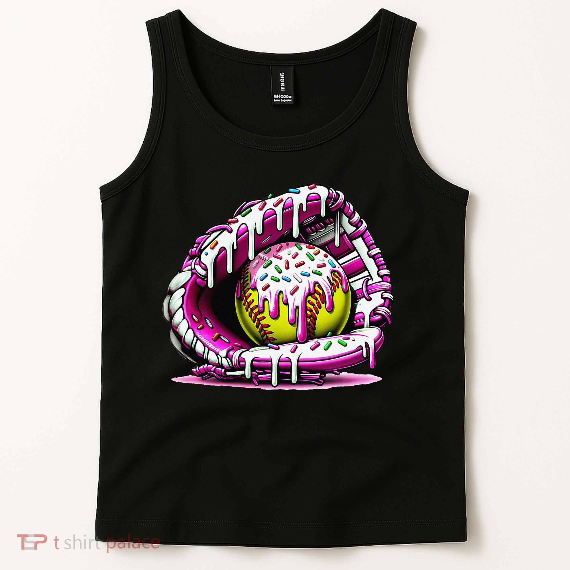 Softball  Ice Cream Sprinkles Softball Glove Gift Tank Top