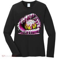 Softball  Ice Cream Sprinkles Softball Glove Gift Women's Long Sleeve Shirt thumb 0
