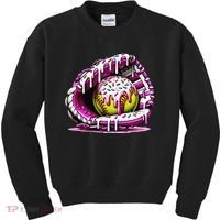 Softball  Ice Cream Sprinkles Softball Glove Gift Kids Sweatshirt thumb 0