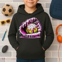 Softball  Ice Cream Sprinkles Softball Glove Gift Kids Hoodie thumb 2