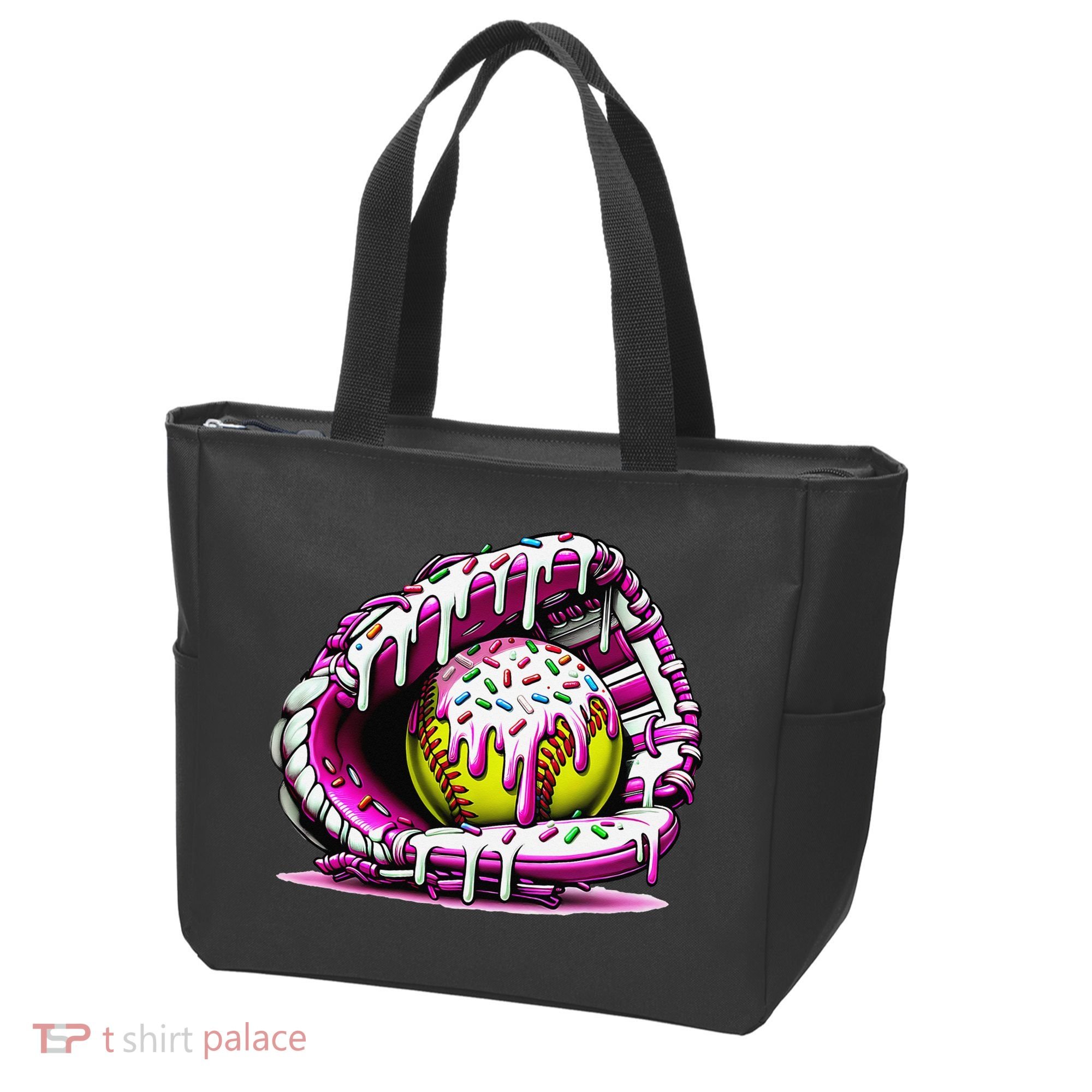 Softball  Ice Cream Sprinkles Softball Glove Gift Tote Bag