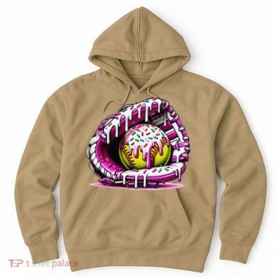 Softball  Ice Cream Sprinkles Softball Glove Gift Hoodie