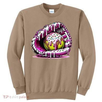Softball  Ice Cream Sprinkles Softball Glove Gift Sweatshirt