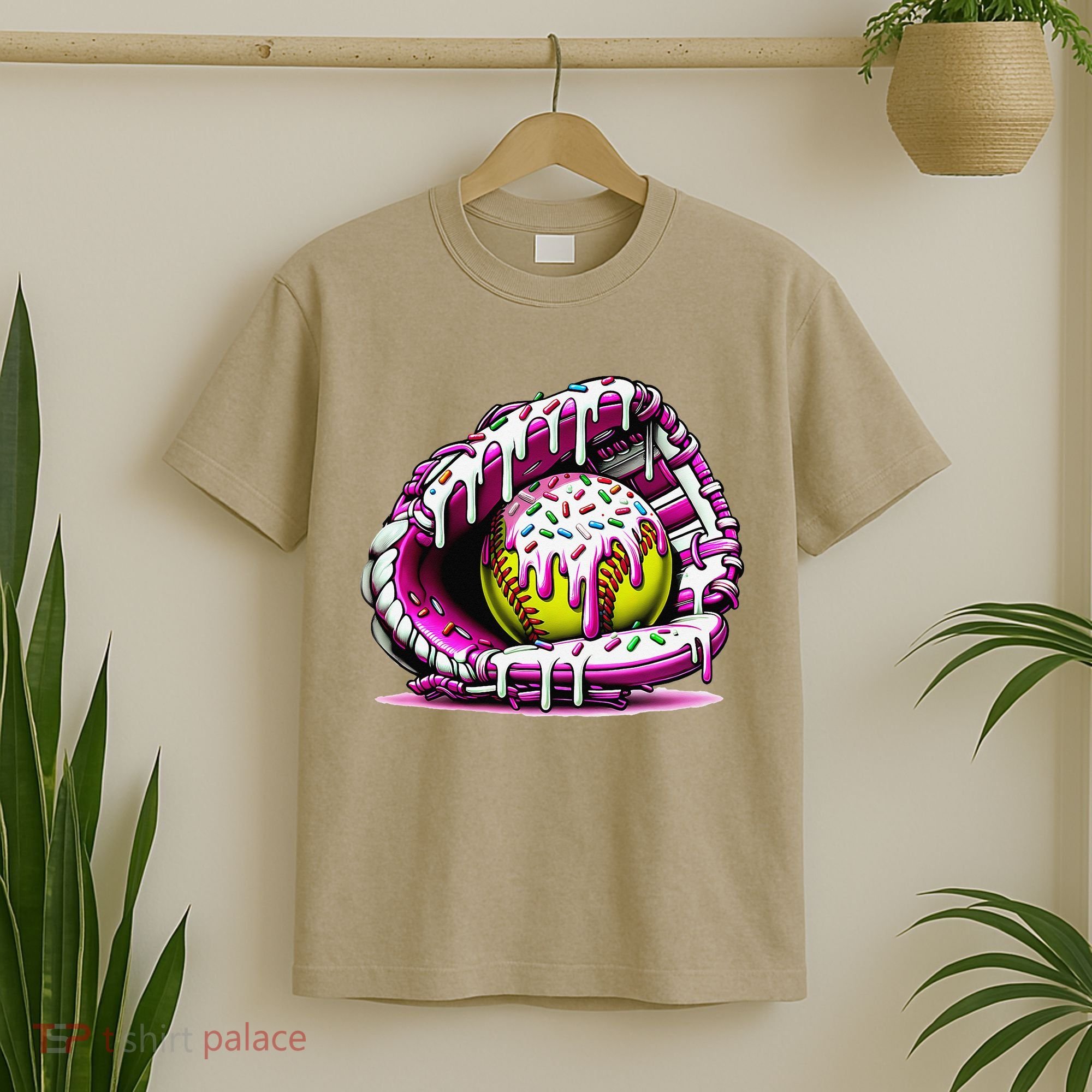 Softball  Ice Cream Sprinkles Softball Glove Gift T-Shirt