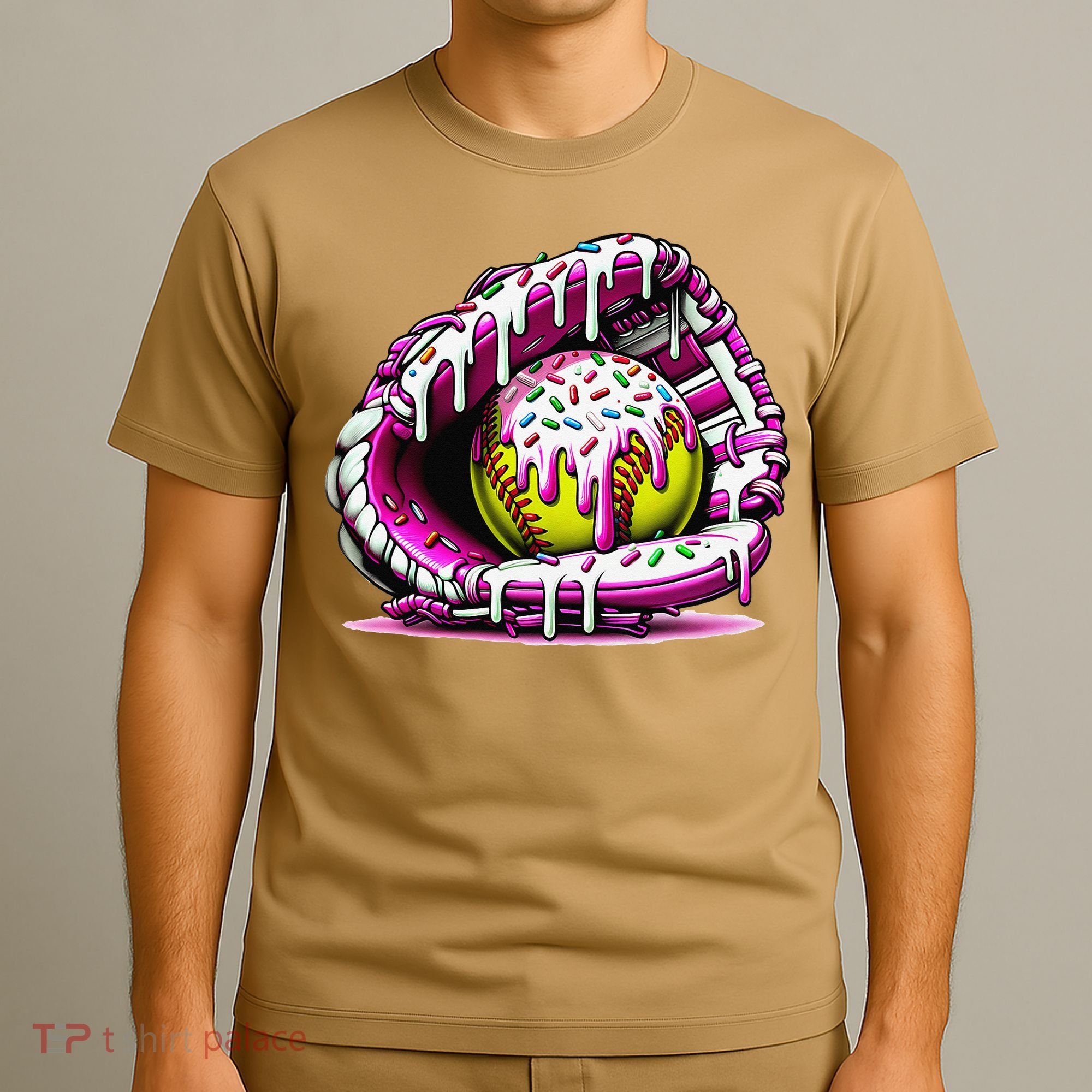 Softball  Ice Cream Sprinkles Softball Glove Gift T-Shirt