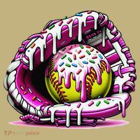 Softball  Ice Cream Sprinkles Softball Glove Gift Mousepad thumb 1