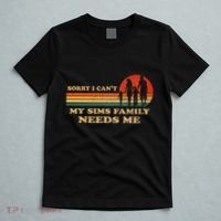 Sorry I CanT My Sims Family Needs Me Novelty Sarcastic T-Shirt thumb 5