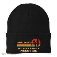 Sorry I CanT My Sims Family Needs Me Novelty Sarcastic Beanie thumb 0