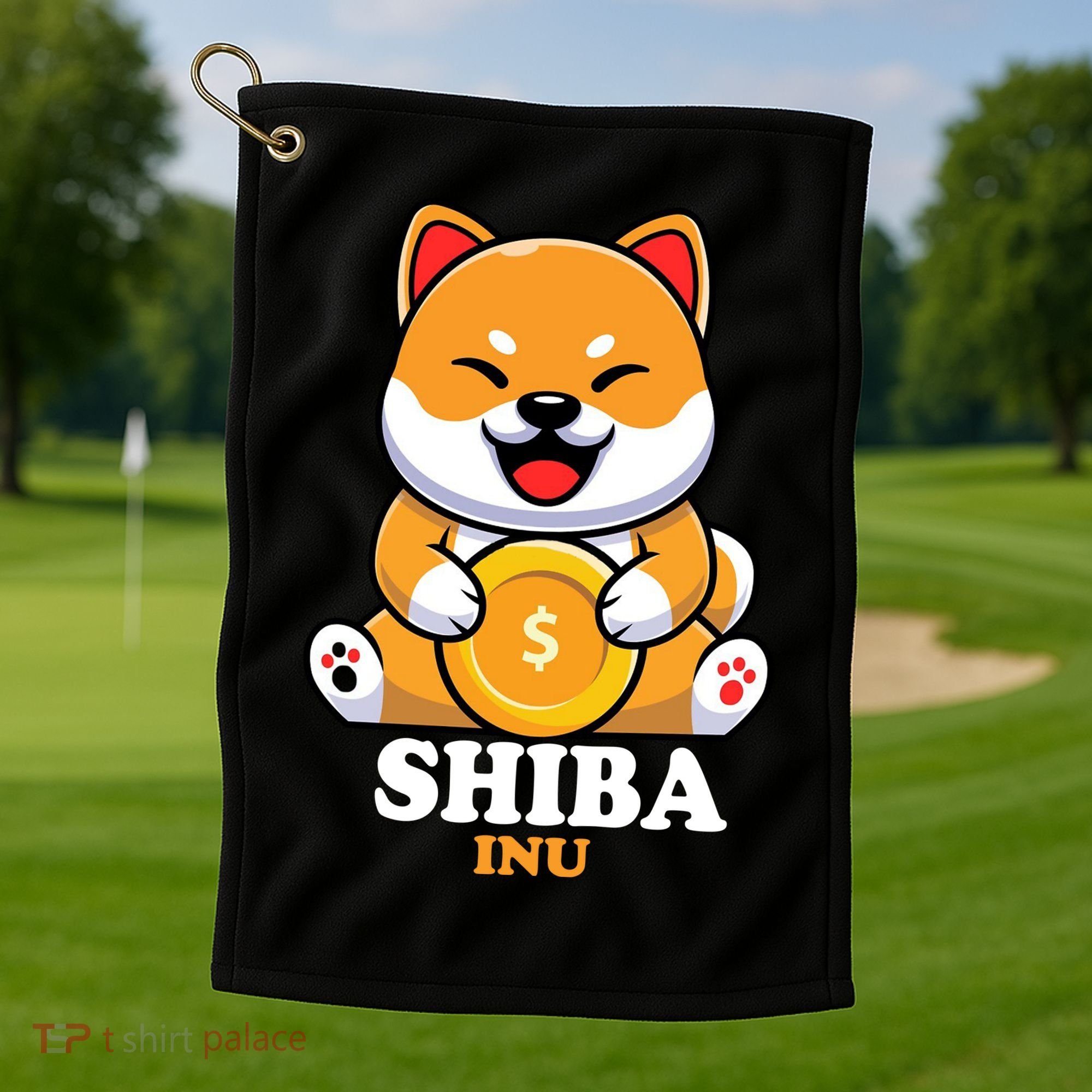 Shiba Inu Crypto Currency Cute Golf Towel