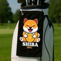 Shiba Inu Crypto Currency Cute Golf Towel thumb 2