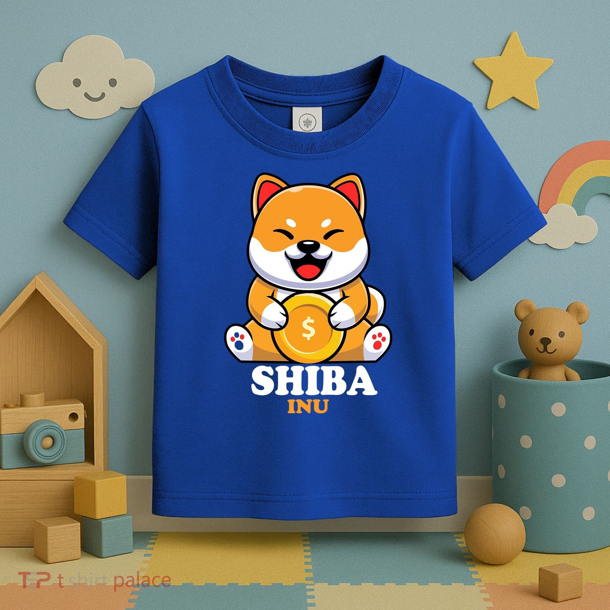 Shiba Inu Crypto Currency Cute Toddler T-Shirt