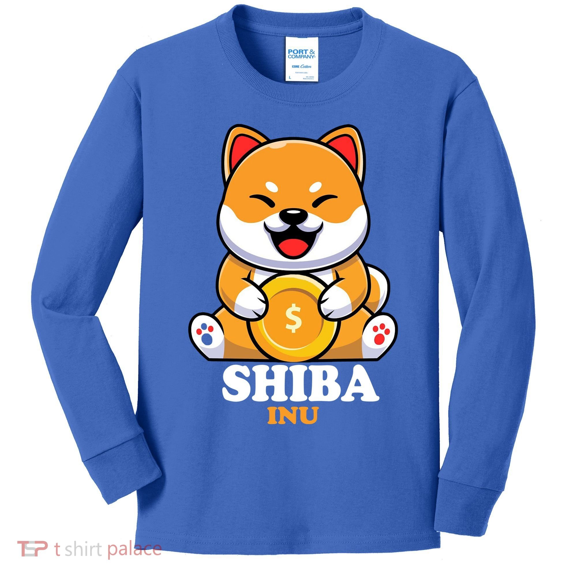 Shiba Inu Crypto Currency Cute Kids Long Sleeve Shirt