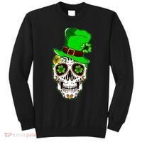 Sugar Irish Clover Skull St Patricks Day Sweatshirt thumb 0