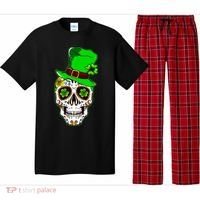 Sugar Irish Clover Skull St Patricks Day Pajama Set thumb 0