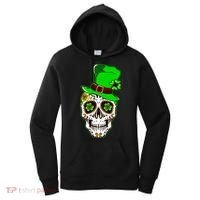 Sugar Irish Clover Skull St Patricks Day Women's Hoodie thumb 0