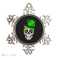 Sugar Irish Clover Skull St Patricks Day Ornament thumb 0
