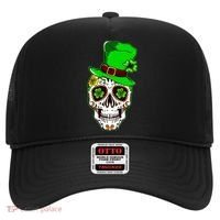 Sugar Irish Clover Skull St Patricks Day Hat thumb 0